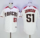 Arizona Diamondbacks #51 Randy Johnson White-Brick New Cool Base Stitched Baseball Jersey,baseball caps,new era cap wholesale,wholesale hats